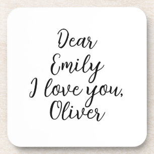 I Love You, Text Template Coaster