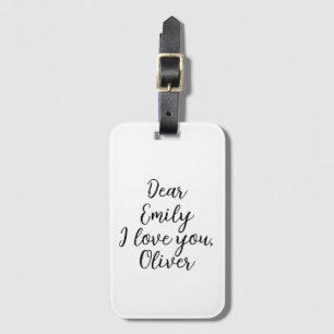  I Love You Text Template Luggage Tag