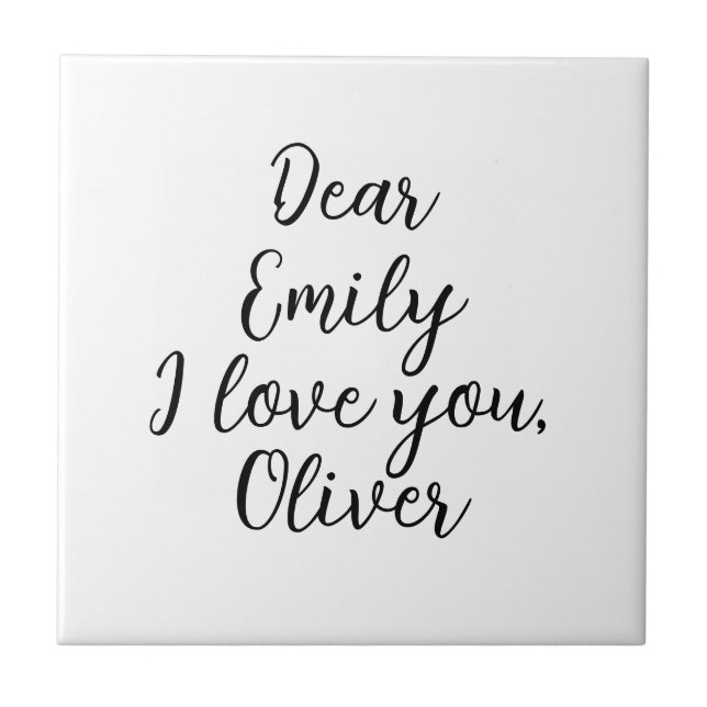 I Love You, Text Template Tile (Front)