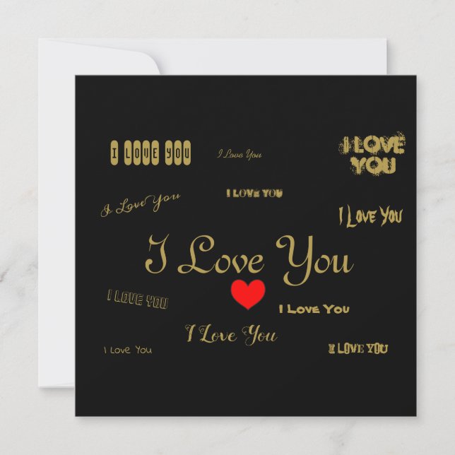 I Love You  Thank You Card (Front)