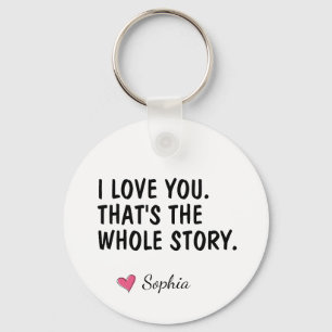 I Love You That's The Whole Story Personalised Key Ring