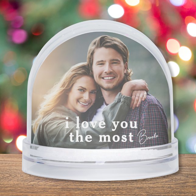 I Love You The Most Romantic Couple Photo Custom Snowglobe (Creator Uploaded)
