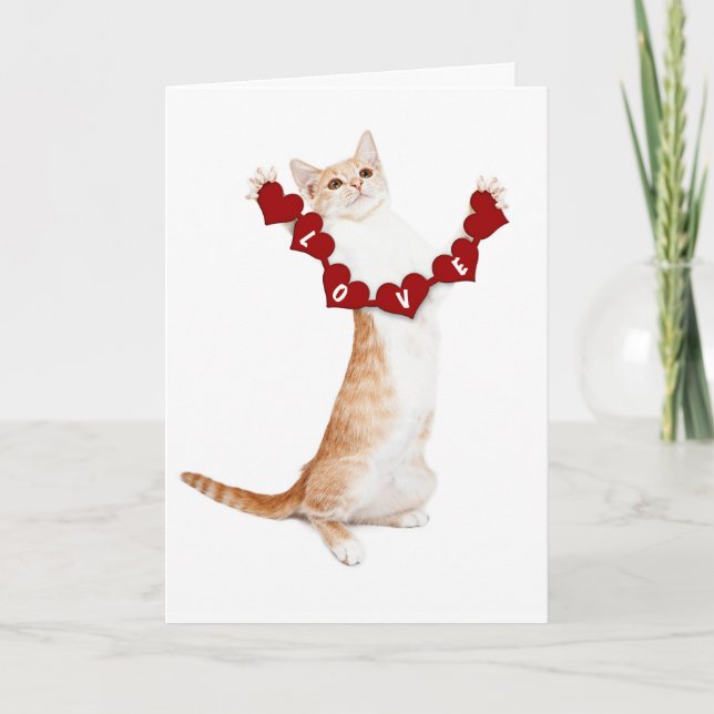 I Love You This Much card with kitten (Front)