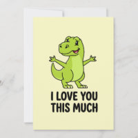 I Love You This Much Cute Dinosaur 
