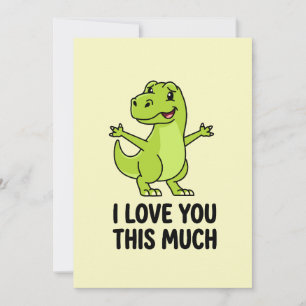 I Love You This Much Cute Dinosaur  Holiday Card