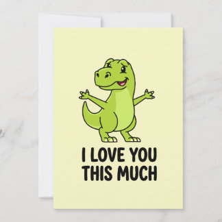 I Love You This Much Cute Dinosaur  Holiday Card