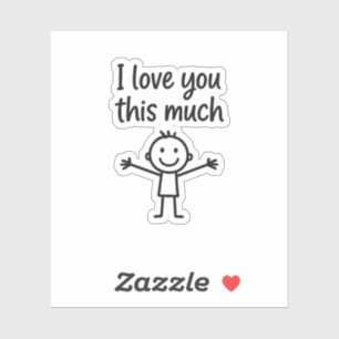 I Love You This Much – Cute Minimalist Kid Illustr