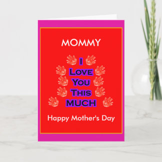 I Love You This MUCH Mother's Day Purple jGibney Card
