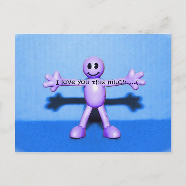 I love you this much!!! postcard (Front)