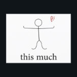 I love you this much. Wife, girlfriend, friend Postcard<br><div class="desc">I love you this much. Wife,  girlfriend,  friend,  birthday
anniversary,  love,  red enamel heart - hand enameled,  girlfriend gift,  friend gift,  birthday gift,  sister gift,  mum gift,  grandma gift</div>