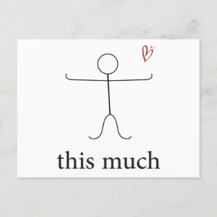 I love you this much. Wife, girlfriend, friend Postcard