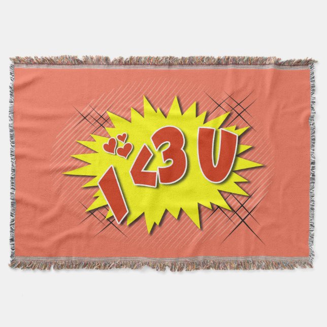 I love you throw blanket (Front)