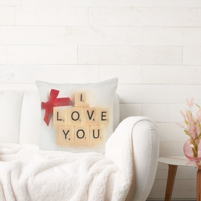 I Love You Throw Pillow (Couch)