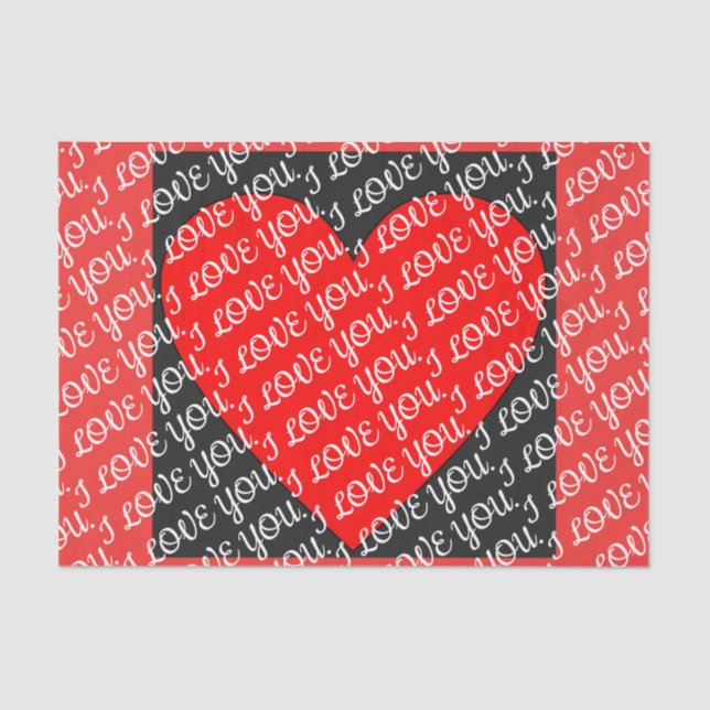 I LOVE YOU Tissue Paper (Front)