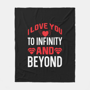 I love you to infinity fleece blanket