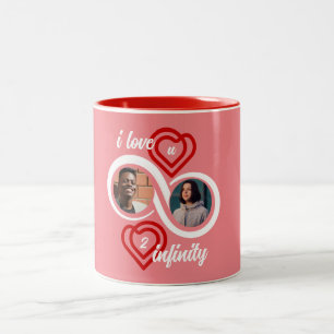I Love You To Infinity Personalised Two-Tone Coffee Mug