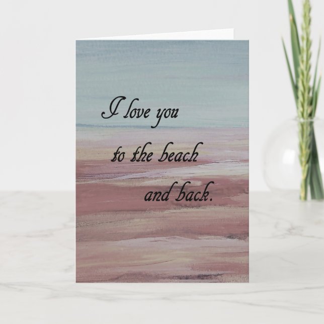 I Love You to the Beach and Back Holiday Card (Front)