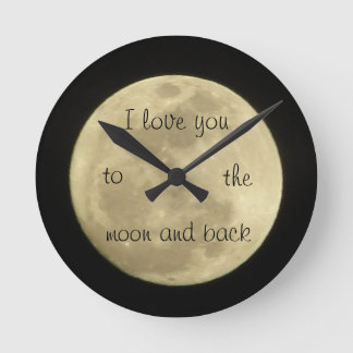 I love you to the moon anc back clock