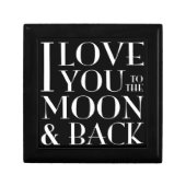 I love you to the moon and back black gift box (Front)
