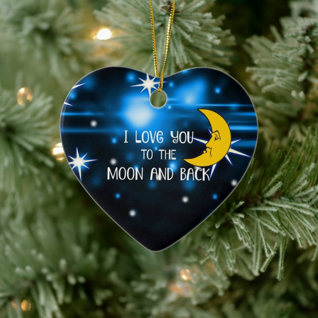 I Love You to the Moon and Back Ceramic Tree Decoration (Tree)