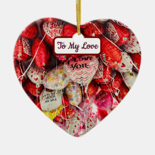 I Love You To The Moon And Back Ceramic Tree Decoration