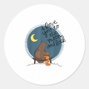 I Love You To The Moon And Back Classic Appeal Sty Round Sticker