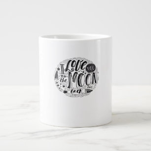 I Love You To The Moon And Back Classic Minimal De Large Coffee Mug