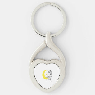 I Love You To The Moon And Back Classic Romantic Q Key Ring