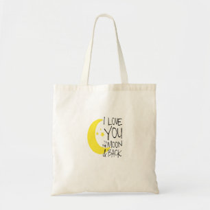I Love You To The Moon And Back Classic Romantic Q Tote Bag