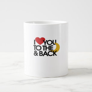 I Love You To The Moon And Back Clean Elegant Desi Large Coffee Mug