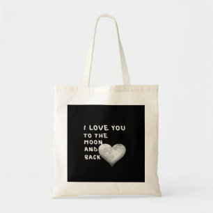 I Love You To The Moon And Back Couple Love Artist Tote Bag