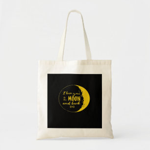 I Love You To The Moon And Back Crescent Moon Roma Tote Bag