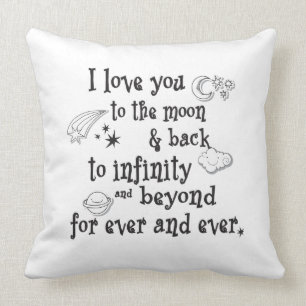 I love you to the moon and back cushion