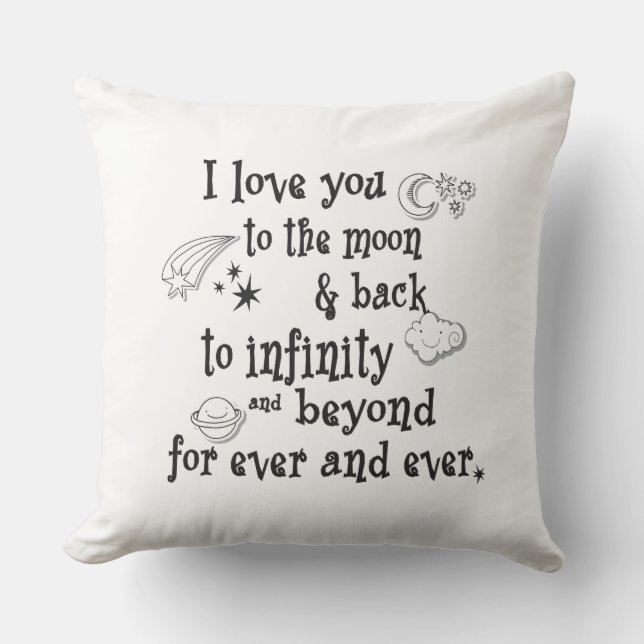 I love you to the moon and back cushion (Front)