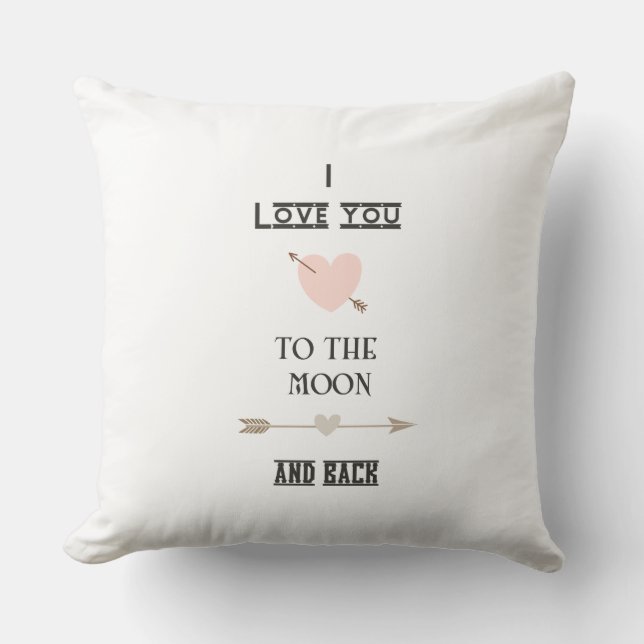 I love you to the moon and back cushion (Front)