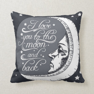 I Love You To The Moon And Back Cushion