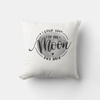 I Love You To The Moon And Back Elegant Heartfelt  Cushion