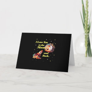I Love You To The Moon And Back Elegant Style Card
