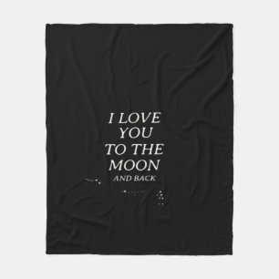 I Love You To The Moon And Back Elegant Style  Fleece Blanket