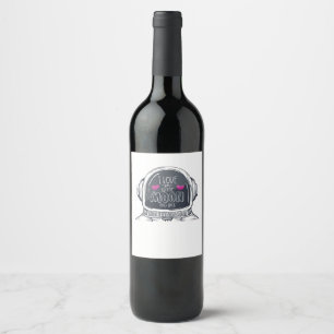 I Love You To The Moon And Back Genuine Love Style Wine Label