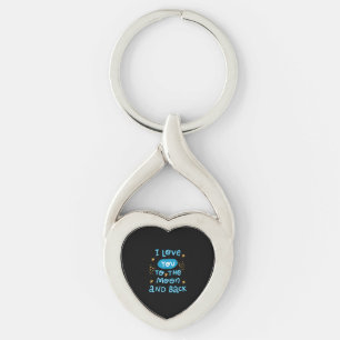 I Love You To The Moon And Back Genuine Style  Key Ring