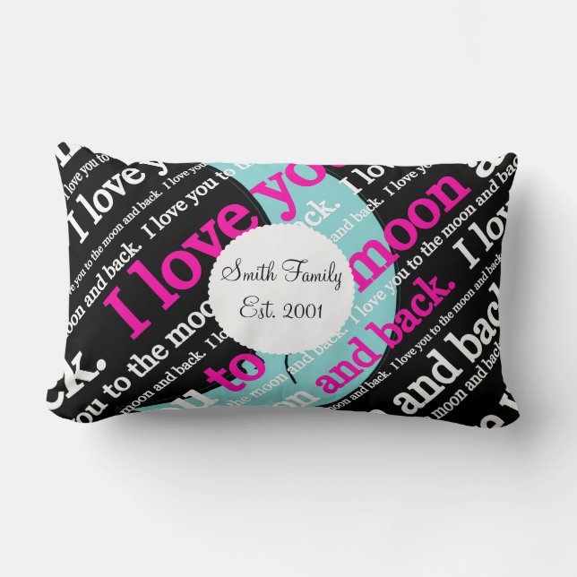 I Love You to the Moon and Back Gifts Lumbar Cushion (Front)