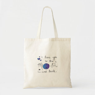 I Love You To The Moon And Back Heartfelt Love Sty Tote Bag