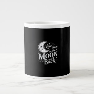 I Love You To The Moon And Back Heartfelt Minimal  Large Coffee Mug