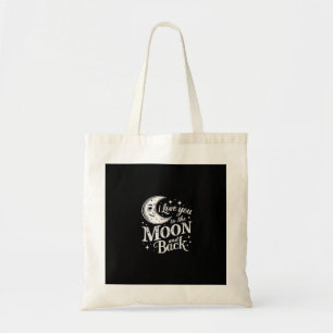 I Love You To The Moon And Back Heartfelt Minimal Tote Bag
