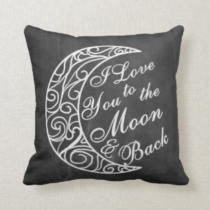 "I Love You To The Moon and Back" Home Decor Cushion