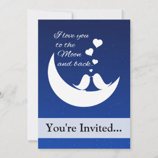 I Love You to the Moon and Back Invitation