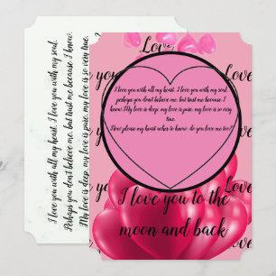 I love you to the moon and back invitation