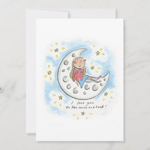 I love you to the moon and back invitation