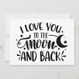I love you to the moon and back invitation